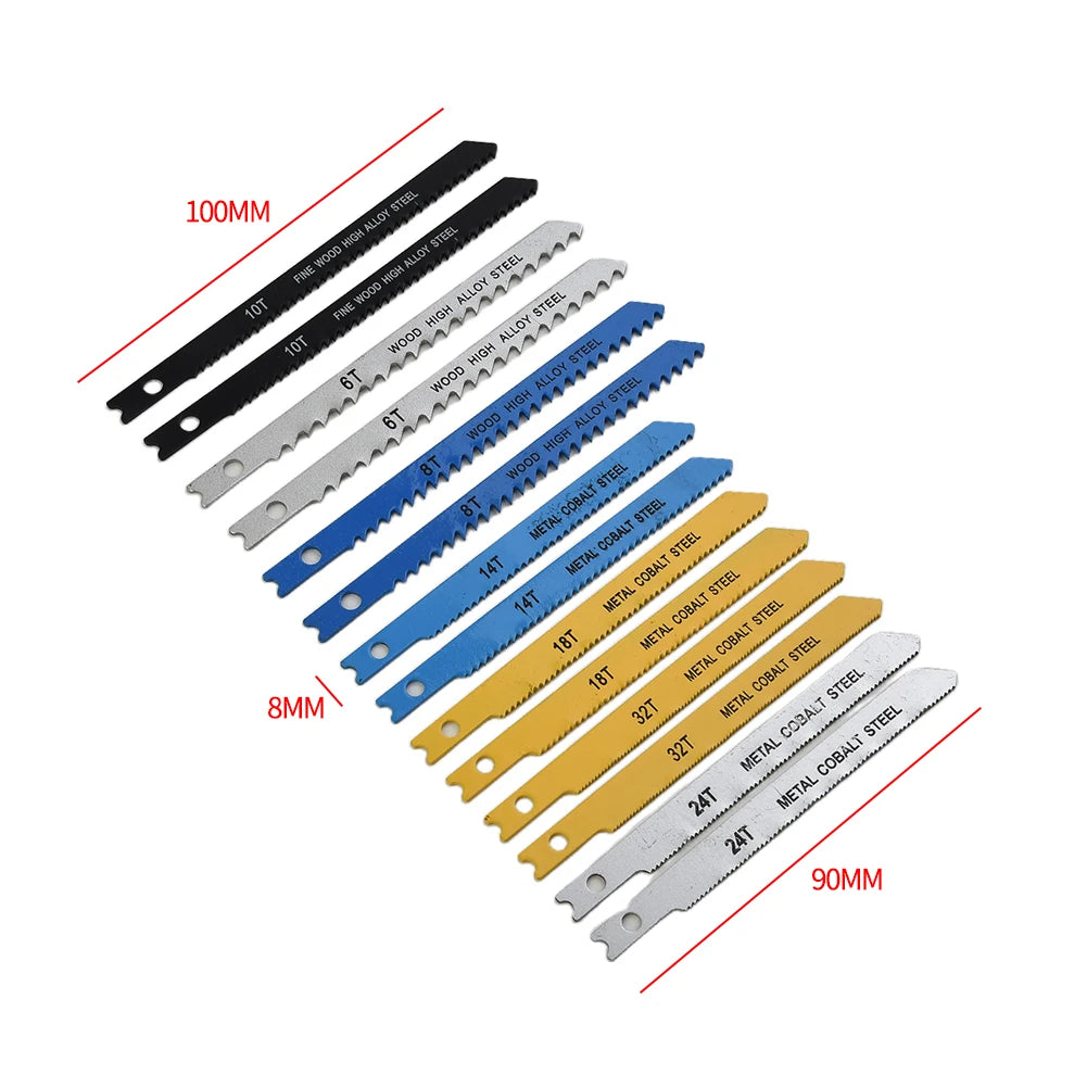 14-Piece T-Shank Jigsaw Blade Set – Cobalt & High Alloy Steel Jigsaw Blade Set Vue China Mainland