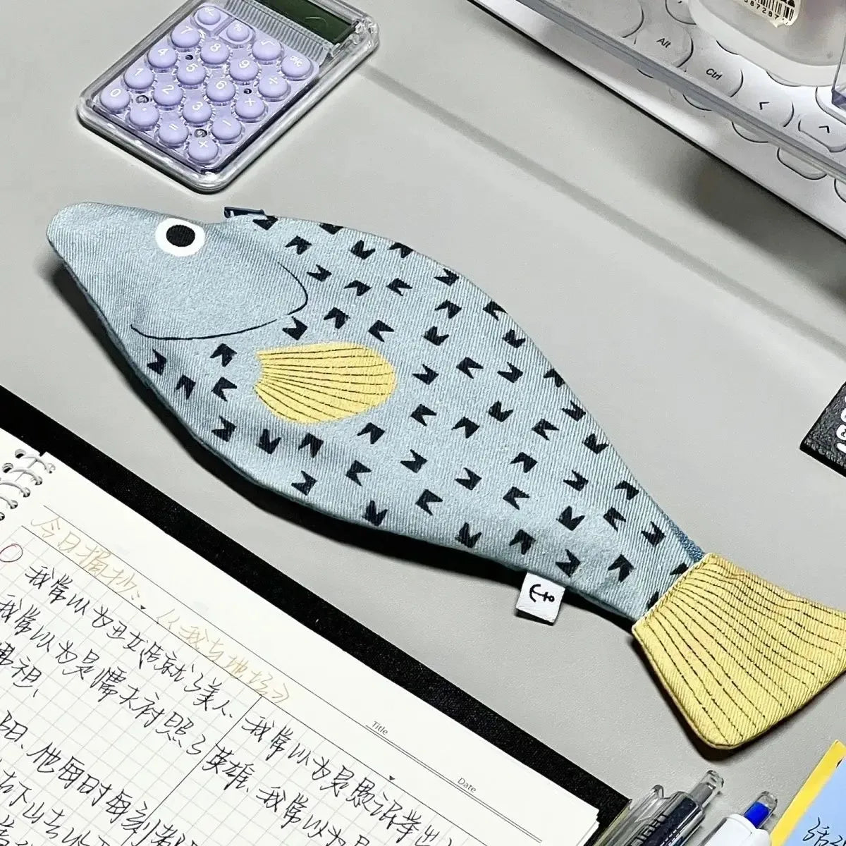 Small Fish Grouper Storage Bag Versatile and Funny Creative Storage Bag Epinephelus Pencil Case Vue