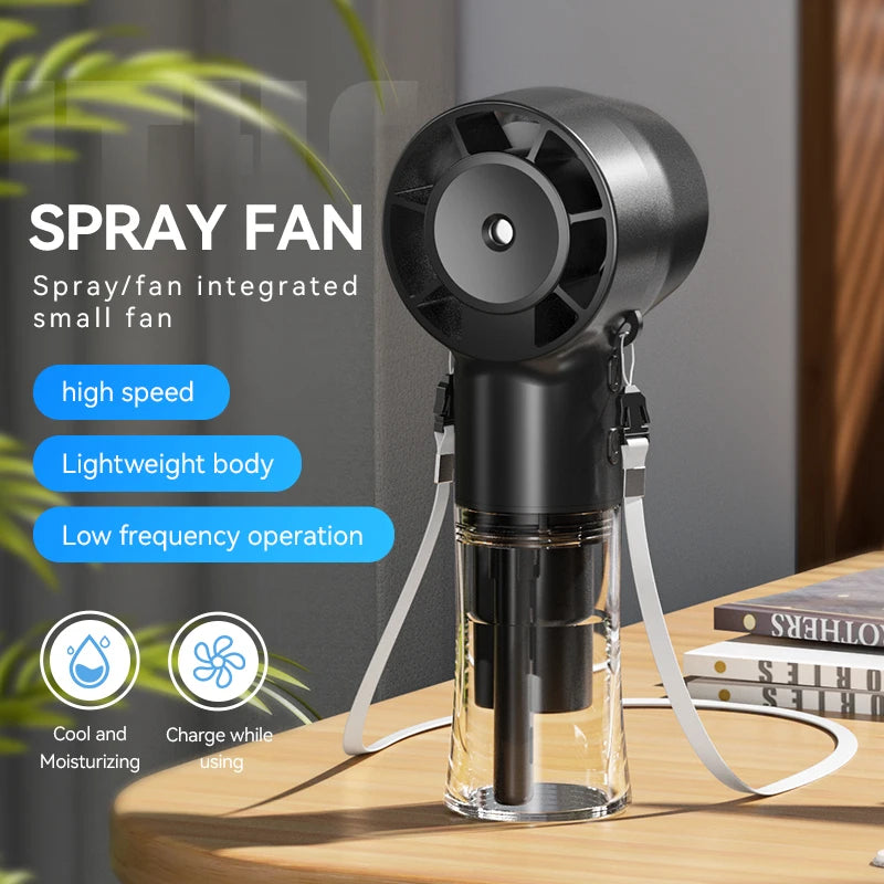 HOMEFISH Handheld Misting Fan Portable Mister Rechargeable Spray