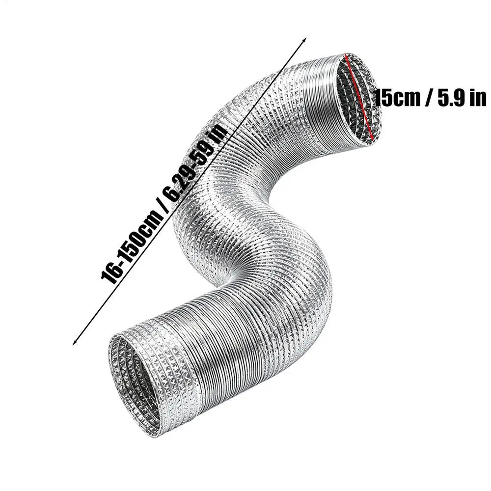 Flexible Air Conditioner Hose Aluminum Foil Replacement Exhaust Duct Tube for Home Hotel Dormitory Apartment Rental Kitchen Use Vue White