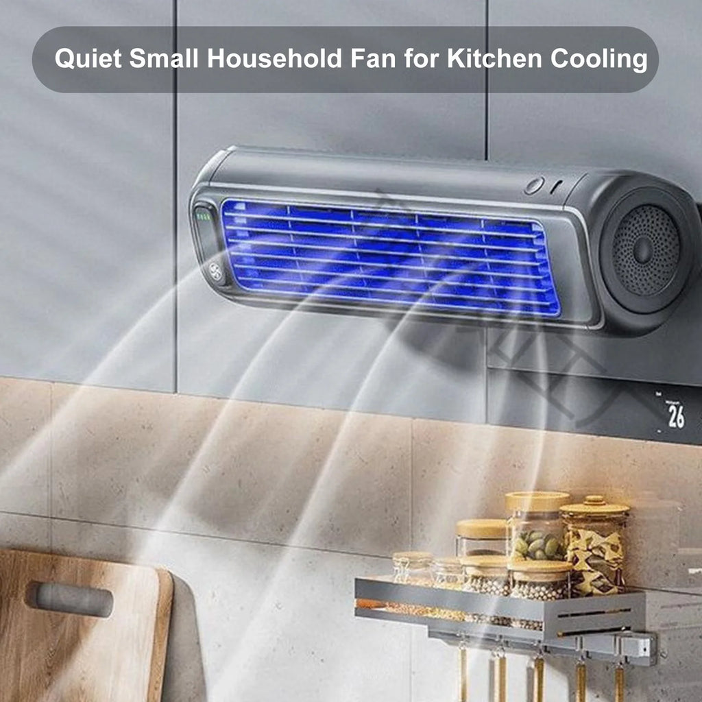3-Speed Bladeless Fan | Wall-Mount & Floor | USB Rechargeable Bladeless Wall Floor Fan Vue