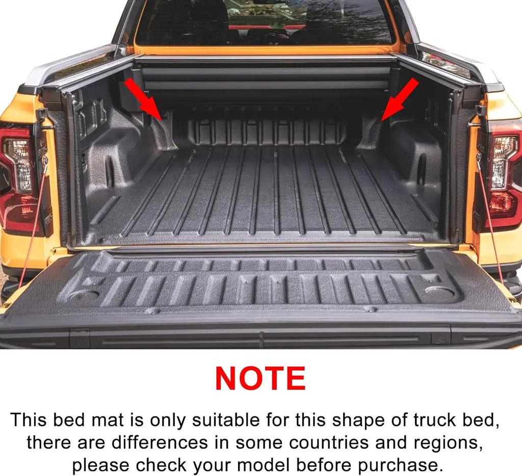 Smabee for Ford Ranger 2024 2025 US Version fit 5FT 59.6Bed Car Truck Bed Mat Liner Trunk Bed Liner Black 3D TPE Accessories Vue