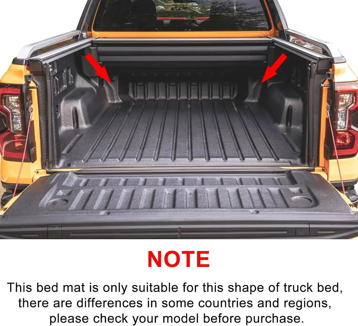 Smabee for Ford Ranger 2024-2026 US Version (not fit China Version) fit 5FT 59.6Bed Car Truck Bed Mat TPE Liner Trunk Bed Liner Vue
