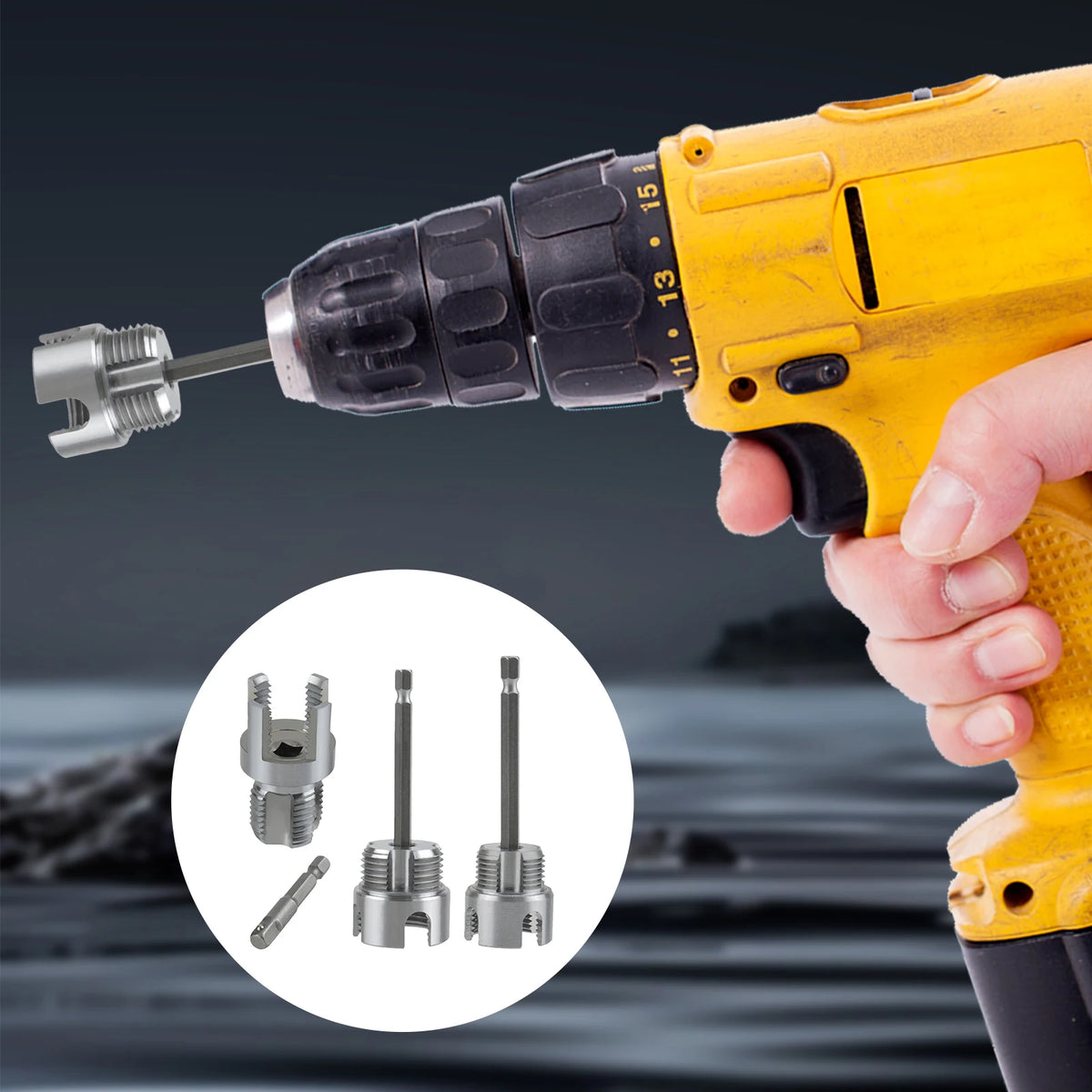 3-Piece Pipe Threader Kit – 1/2", 3/4" & 1" PVC Tapping Tool Pipe Threading Kit Vue