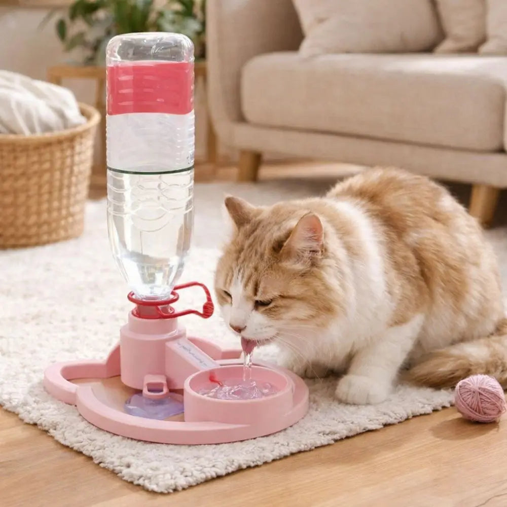 Automatic Water Renewal Cat Drinking Machine Non Plug in Anti Overturning Pet Water Bowl Splash-proof Wet Chin Prevention Vue