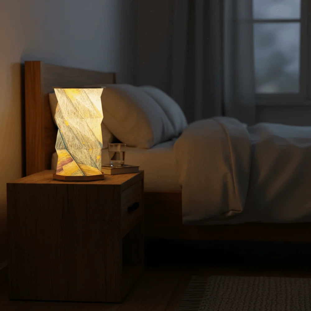 Portable Design Starry Night Light Starry Sky Pattern Creative Art Led Table Lamp Folding Paper LED Light Origami Lamp Vue
