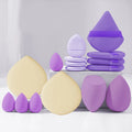 16PCs Pink Makeup Sponge and Makeup Puff Set Suitable for Face Cream and Powder Concealer Powder Makeup Machine Vue SHE133-16purple