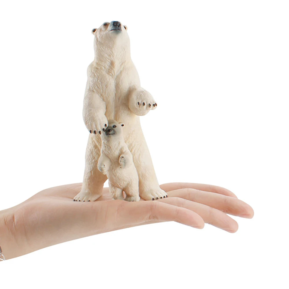 Simulation Polar Bear Figurines Kids Toys Gift Wild Animals Action Figure Cute Decorations Models White Bear Figures Collection Vue