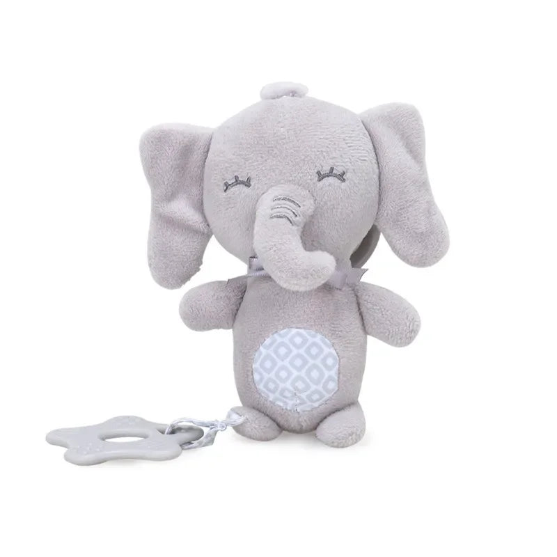 Bunny Style Infant Toddler Rattles Toys for Baby Stroller Crib Soft Bear Pram Hanging Toys Plush Appease Doll Bed Accessories Vue B129 Elephant
