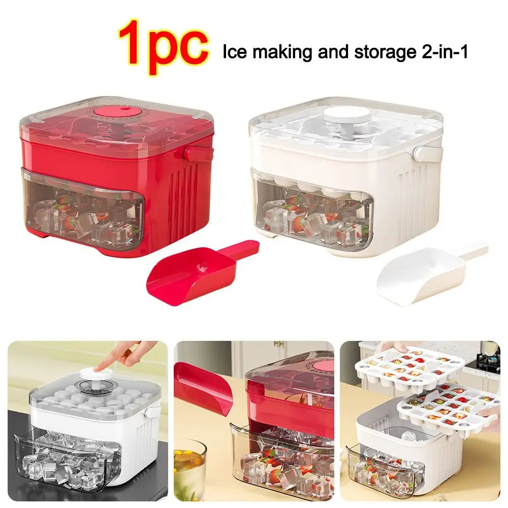 50-Cube Ice Maker Easy Press Cap Easy-press Lid Large Capacity Cube Vue
