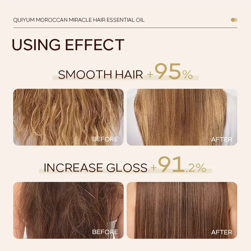 100ML Hair Care Oil Moroccan Pure Argan Hair Essential Oil for Dry Hair Types Multi-functional Hair Care Products for Woman Vue