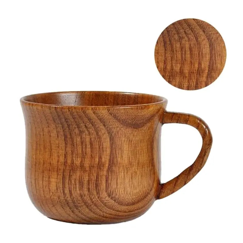 ABKW-Wooden Mug Natural Solid Wood Drinkware Tea Cup Suitable For Drinking Tea, Milk, Coffee And Other Beverages Vue