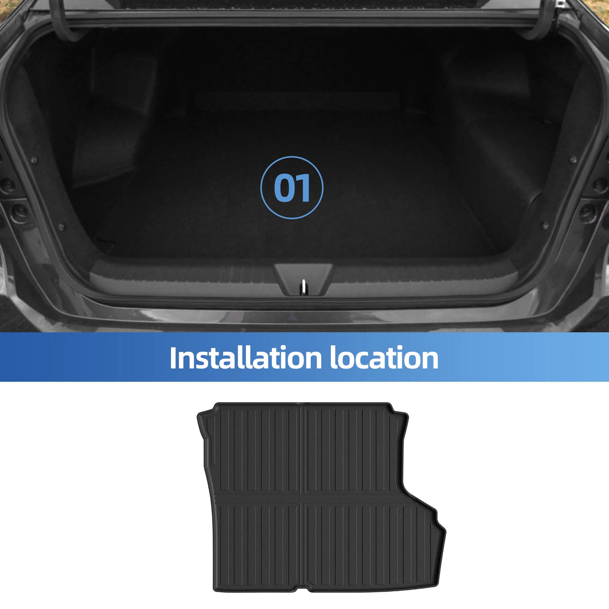 Smabee Right Drive for Toyota Yaris Ativ HEV (Vios Hybrid) 2025 2026 TPE Car Floor Mats Trunk Pad Protective Accessories Black Vue