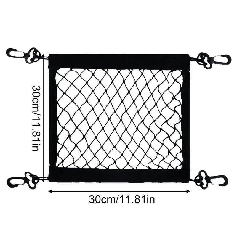 Motorcycle Cargo Net High Elastic Motorcycle Net for Helmet Storage 360 Degree Rotatable Cargo Net with 4 Hooks Luggage Net Vue
