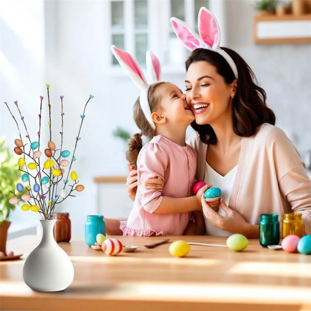 Colorful Foam Eggs Berry Branch Speckled Egg Plastic Easter Eggs Bouquets Simulation Egg DIY Handmade Spring Floral Stems Vue