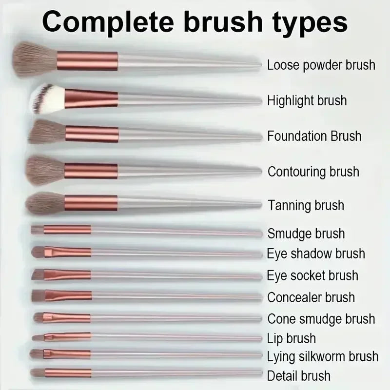 Professional Makeup Brush Set - Soft Fluffy Kabuki & Blending Brushes for Foundation, Powder, Eyeshadow | Beauty Tools Kit Vue