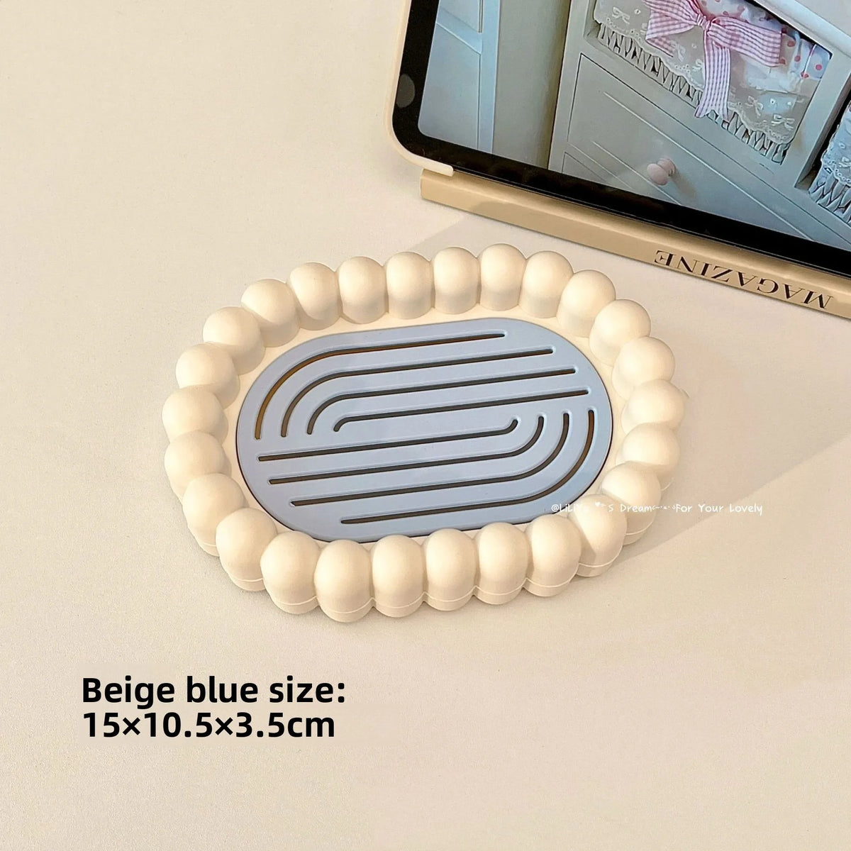 Bathroom Soap Box Plastic Soap Dish with Drain Hole Soap Holder Home Soap Storage Tray Vue Blue