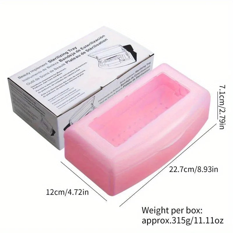 1PC Nail Sterilization Box Nail Tools Sterilization Box False Eyelash Cleaning Box Alcohol Cleaning Soaking Filter Box Vue