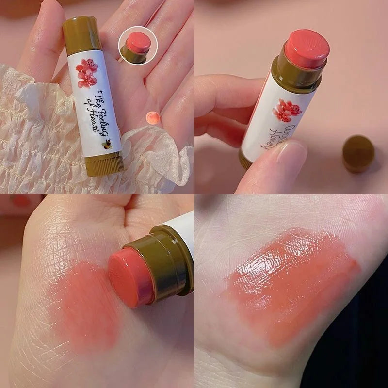 1Pc Fruity Lip Balm Moisturizing Lip Gloss Nature Nourishing Temperature Change Colors Lipstick Cute Jelly Tinted Lip Care Gifts Vue