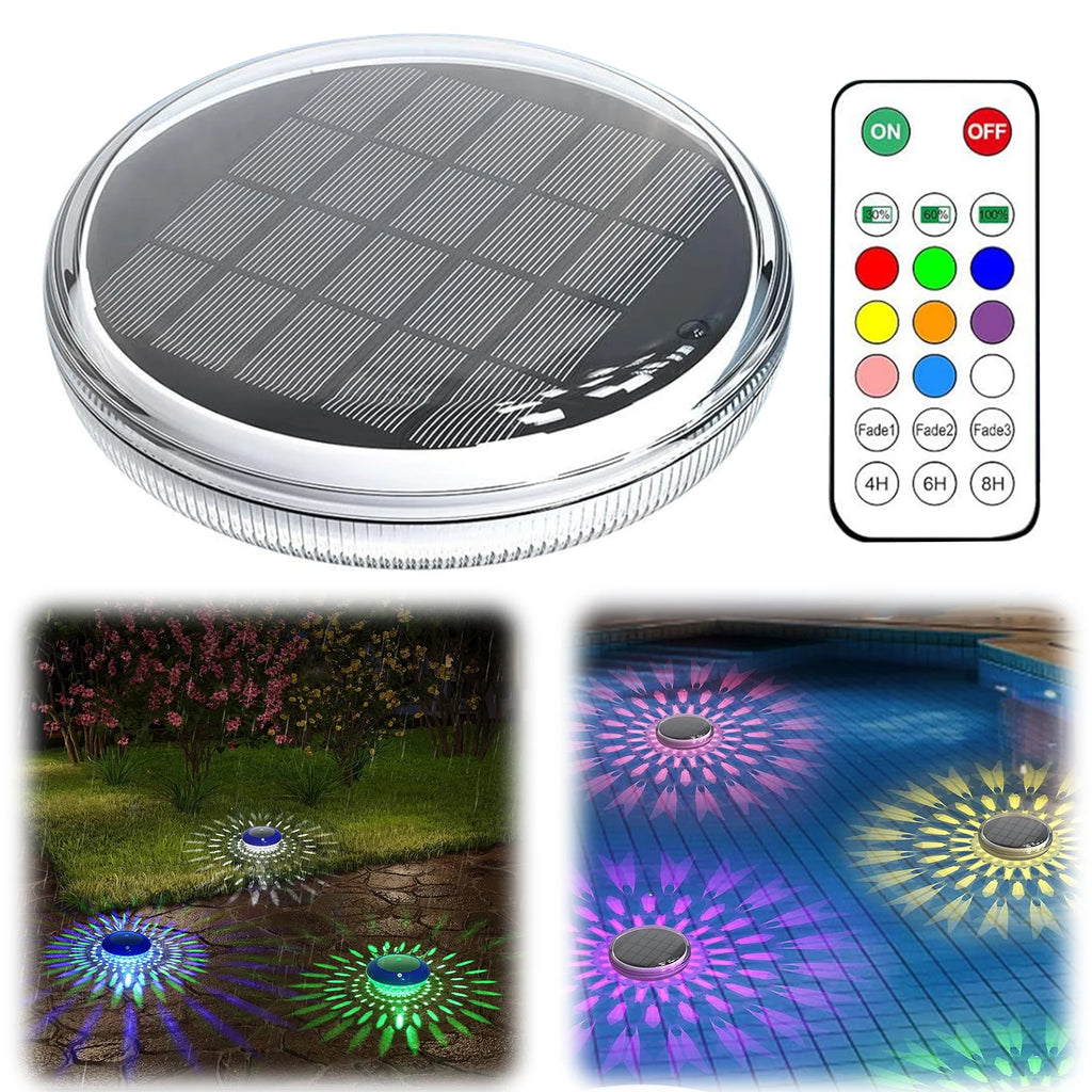 Solar Floating Pool Light | 9 Colors, Remote, IP67 Waterproof Solar Floating Pool Light Vue