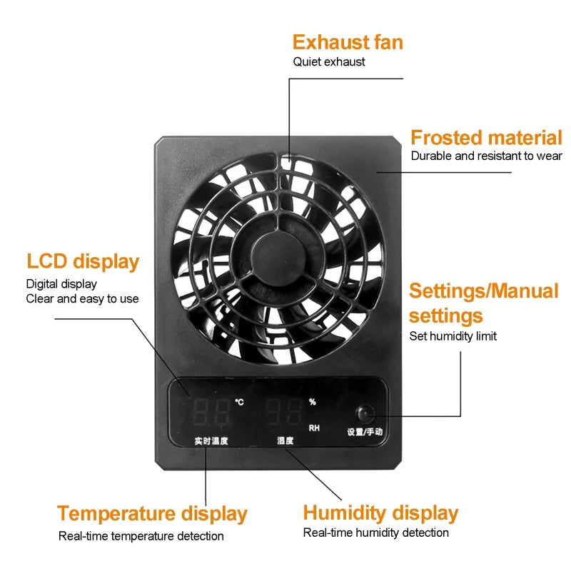 Reptile Terrarium Ventilation Fan – Humidity & Temp Control Reptile Terrarium Fan Vue