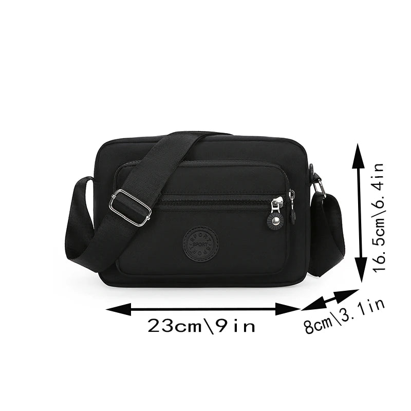 Women's Solid Multi-pocket Crossbody Bag Multi-functional Shoulder