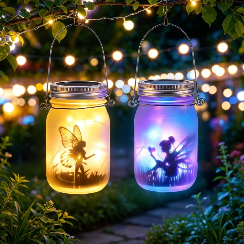 Solar Mason Jar Light Solar Lantern Fairy Lights Waterproof IP65 Hanging Standing Solar Lamp Garden Ornament for Patio Lawn Vue