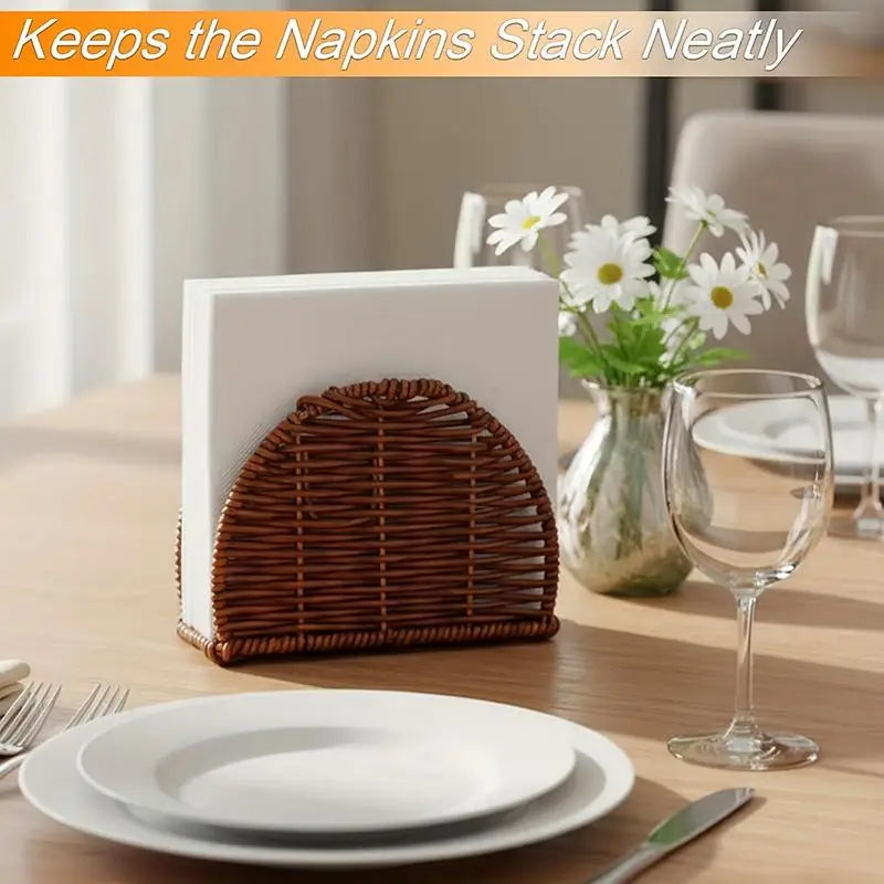 Creative Tissue Stand Table Napkin Holder with Unique Standing Design for Kitchen Dining Table Home Decoration Vue