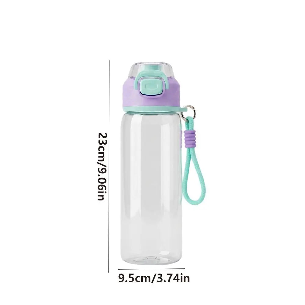 600 ML Sports Spray Water Bottle Heat Resistant Drinkware Drinking Straw Cup Leak Proof Reusable Plastic Water Bottle Fitness Vue