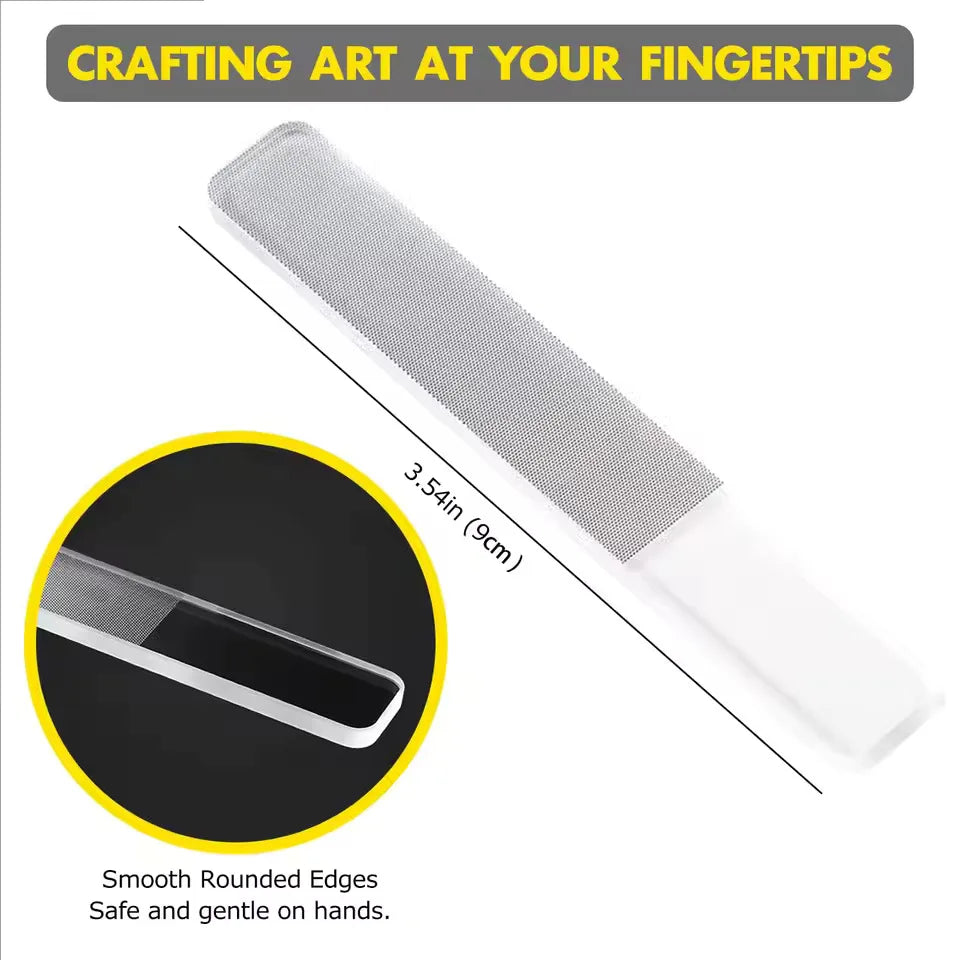 1/8Pcs Glass Nail Shiner Upgrade Glass Nail File for Natural Nails Nano Nail Buffers Crystal Shine Polisher, Professional Manic Vue
