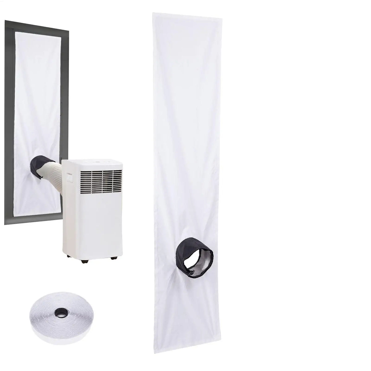 200cm/300cm Window Seal For Portable AC, Weatherproof Insulation Strip With Vent Cover, Summer Heat & Dust Guard For Home Office Vue