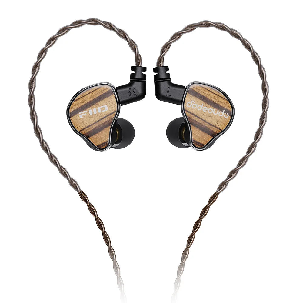 FiiO JH13 Hybrid IEM Earphones | 1DD+2BA | OFC Cable | 3.5mm Hybrid IEM Earphones Vue Transparent Black