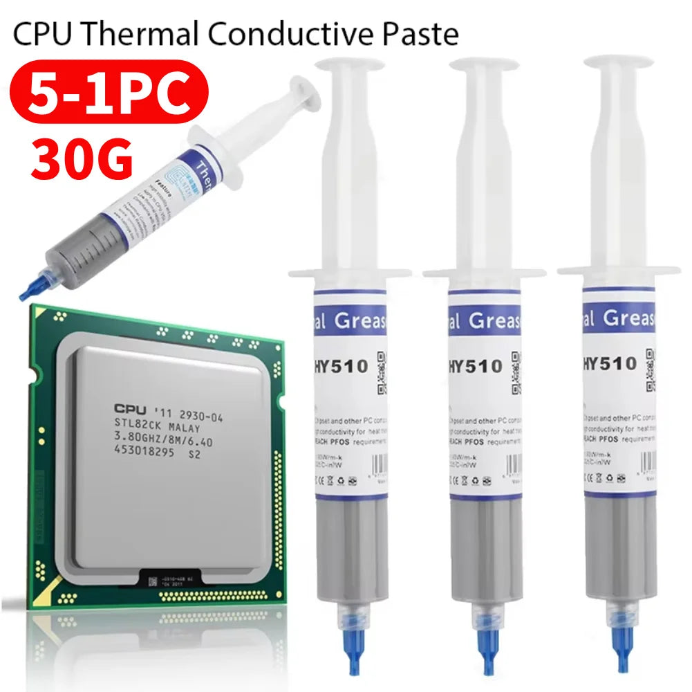 HY510 Thermal Paste 30g – CPU GPU Chipset Cooling Grease Thermal Compound Paste Vue