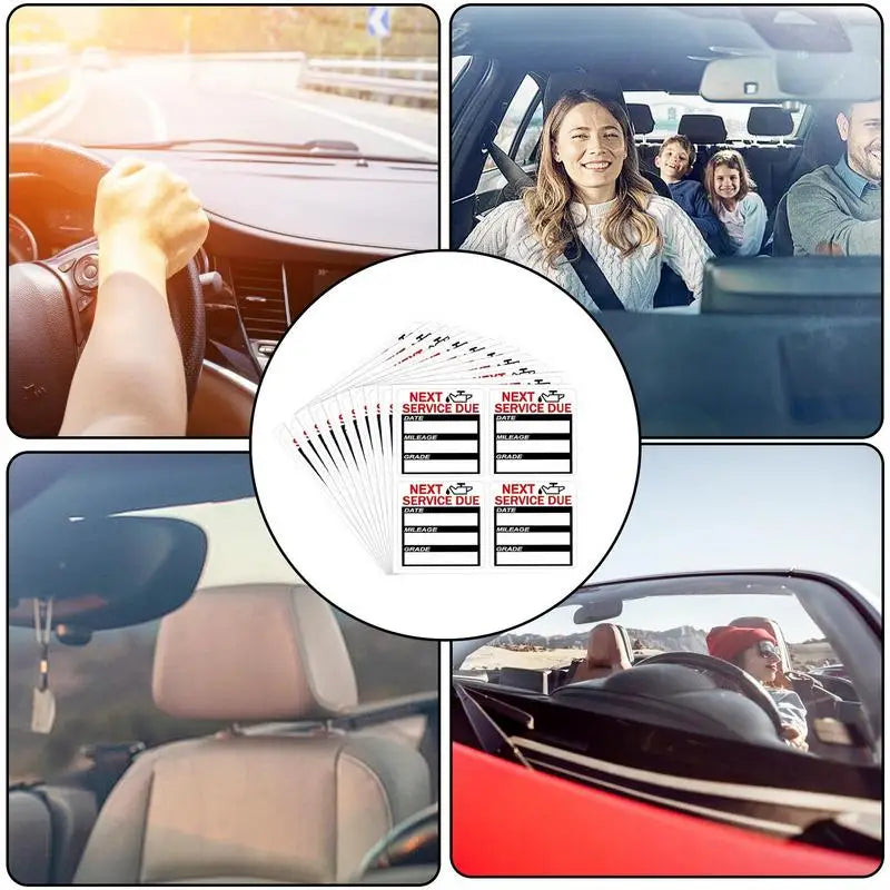 40PCS 2 Inch Oil Change Reminder Stickers Car Maintenance Service Labels Adhesive Next Service Due Stickers "NEXT SERVICE DUE" Vue