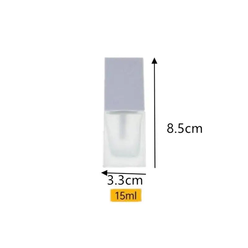 15/30ml Empty Pump Bottle Makeup Transparent Square Refillable Bottle Glass Liquid Foundation Container Portable Pump Bottle Vue 15ml White