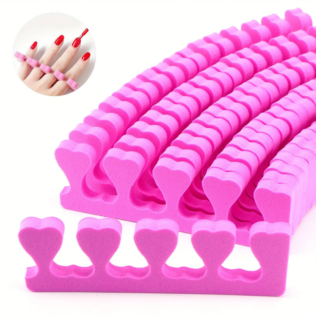 2/10/20/50/100PCS Pink Nail Art Toes Separators Fingers Foots Sponge Soft Gel UV Tools Polish Manicure Pedicure Vue