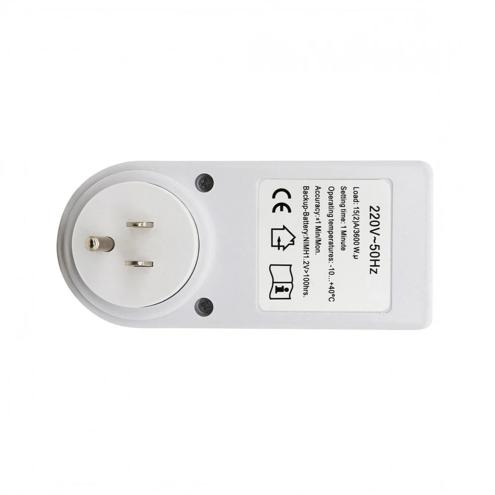Digital Timer Socket Kitchen Timing Switch Electronic Mini Timer Outlet 15A 1800W 120V/10A 2200W 220V Power Socket Timer Switch Vue Default Title