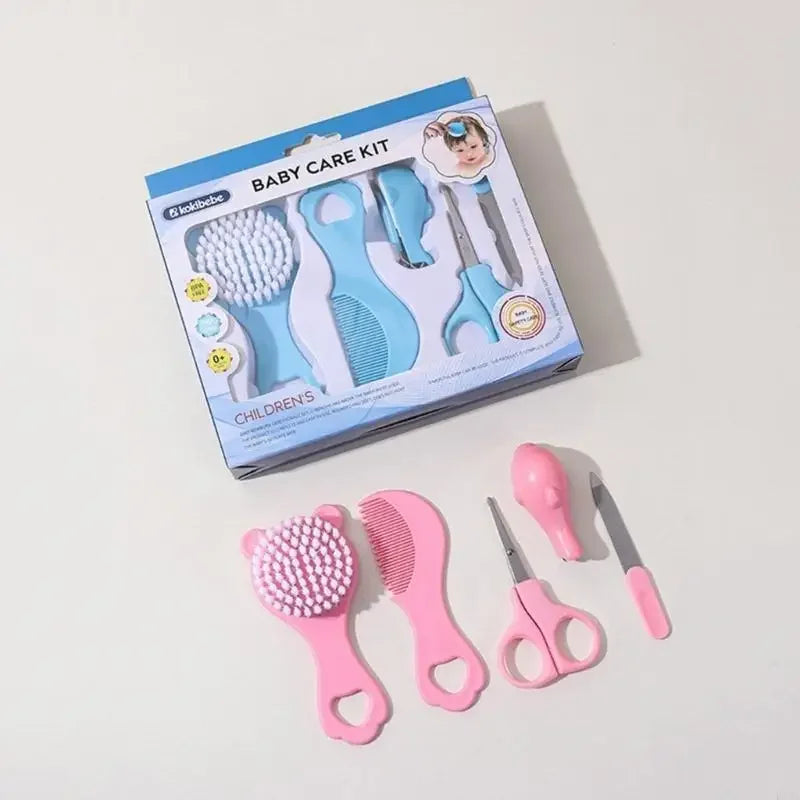 Baby Health Care Hair Brush Comb 5 Piece set for Infants Kids Including K1MA & Nails Trimmer Newborns Grooming Set Vue