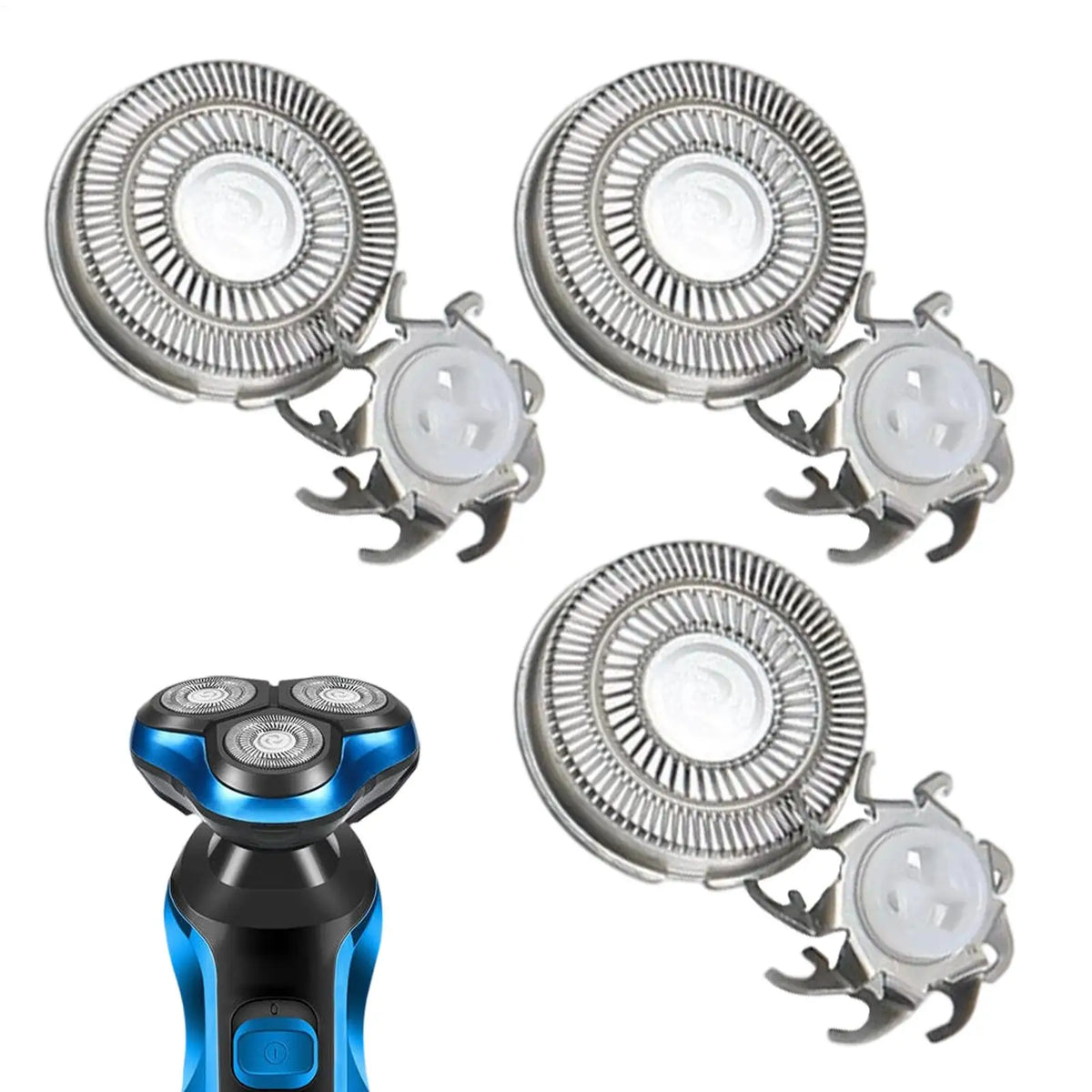 Electric Shaver Replacement Heads 3 Pieces Triangular Base for Men Father Husband Boyfriend Elderly Morning Shaving Travel Groom Vue