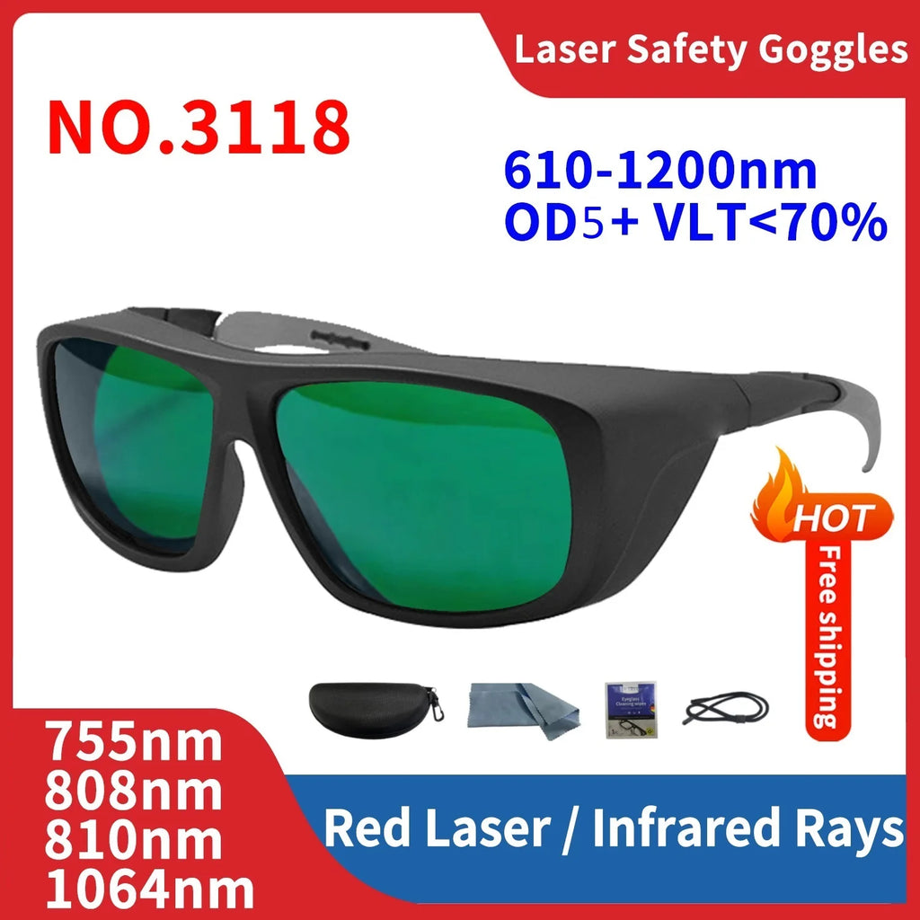 Laser Glasses Protection X Rays Safety Goggle Eye Protective UV IPI IR IPL FPV 200-2000nm 1064 532nm All Wavelength Hair Removal Vue 3118