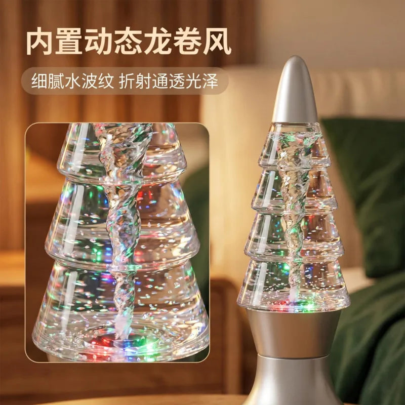 LED Water Vortex Lamp Color Changing Night Light Tornado Motion Desktop Table Lamp Bedroom Bedside Stress Relief Decor Vue