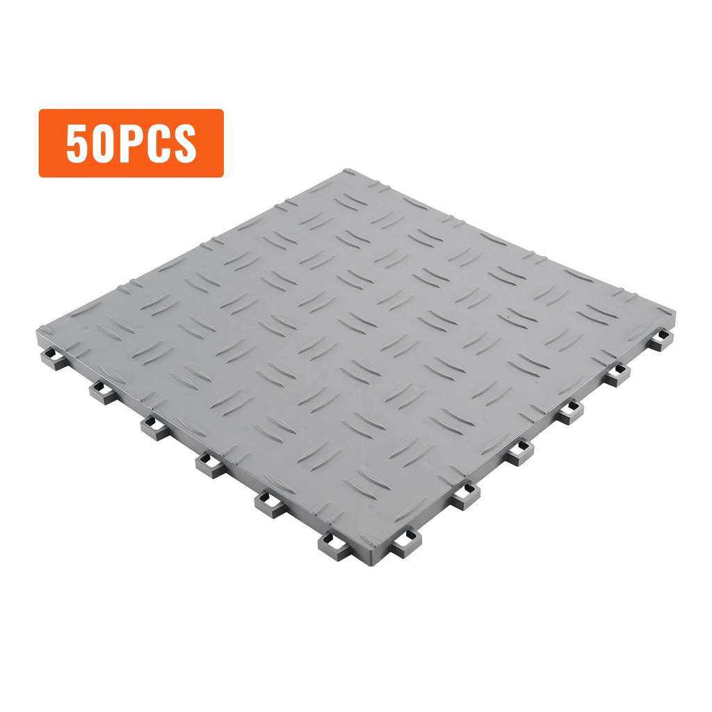 Interlocking Garage Floor Tiles 12x12 in, 50-Pack Non-Slip PP Interlocking Floor Tiles Vue