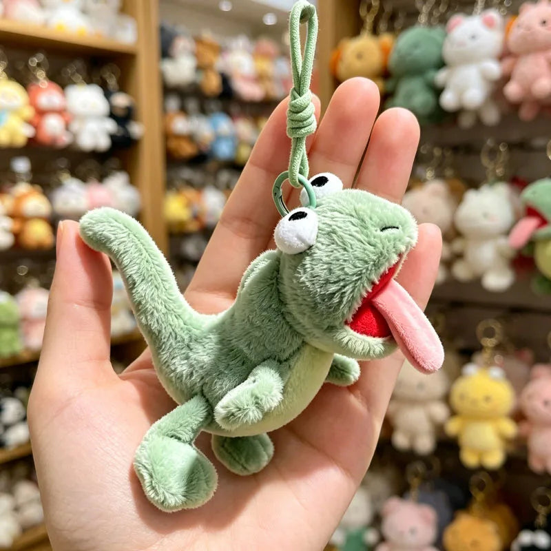 1-20PCS Cartoon Lizard Plush Keychain Abstract Funny Stuffed Animal Cute Bag Charm Pendant Small Gift Novelty Toy Vue