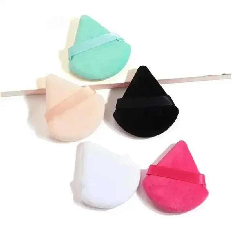 5 Pcs Eyes Corner Face Soft Triangle Makeup Sponges Powder Puff Makeup Tool Loose Powder Body Powder Blender Contouring Under Vue M97 Mixed-5Pcs