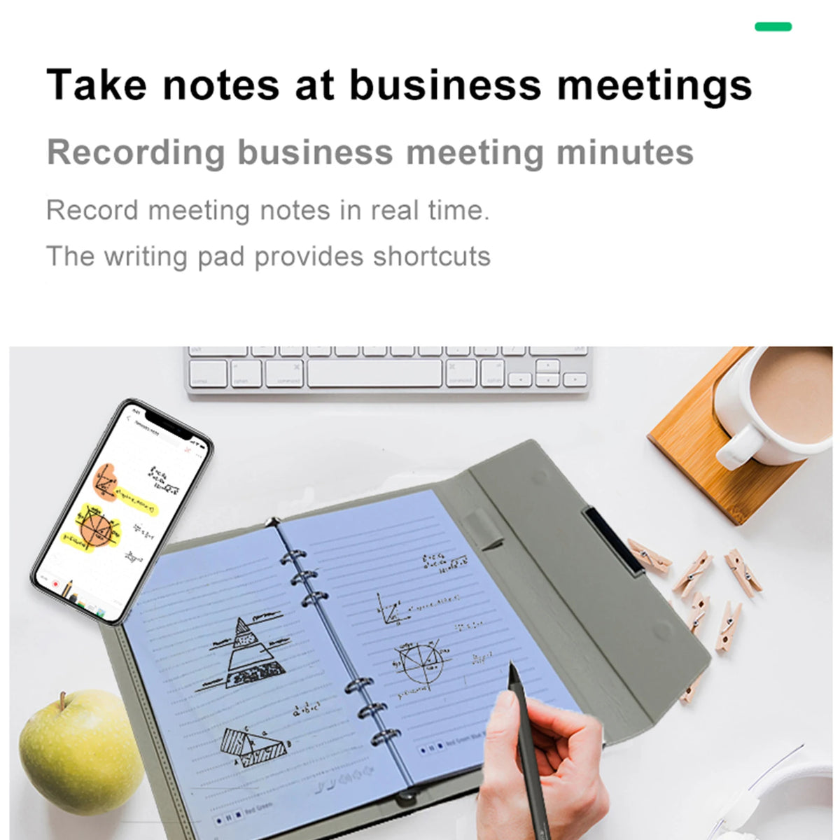 Notebook Digital Pen Smart Pen Writing Set Includes Smartpen Smart A5 PU Leather Notebook & Reusable Writing Tablet &amp Vue