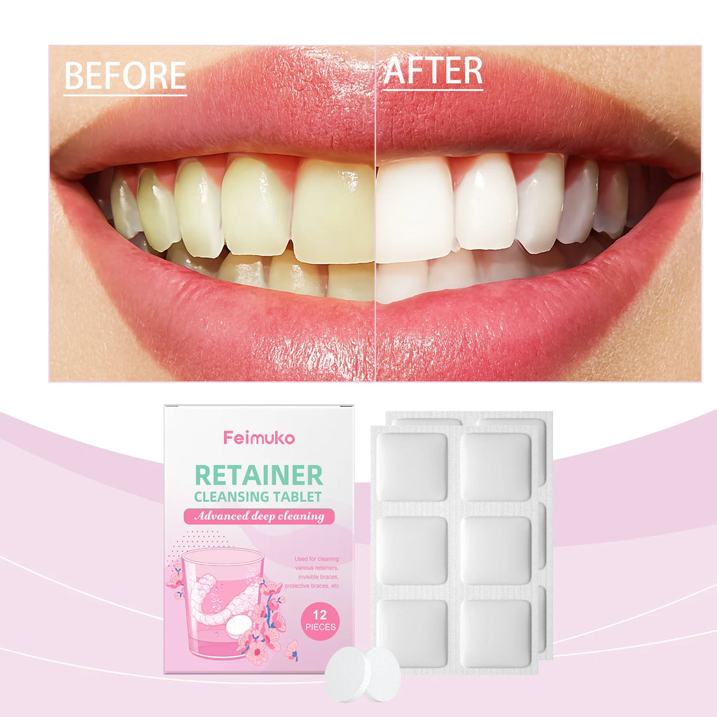 Denture Cleaning Effervescent Tablets-Deeply Clean Impurities in Denture Crevices, Keep Them Fresh,Clean and Comfortable to Wear Vue