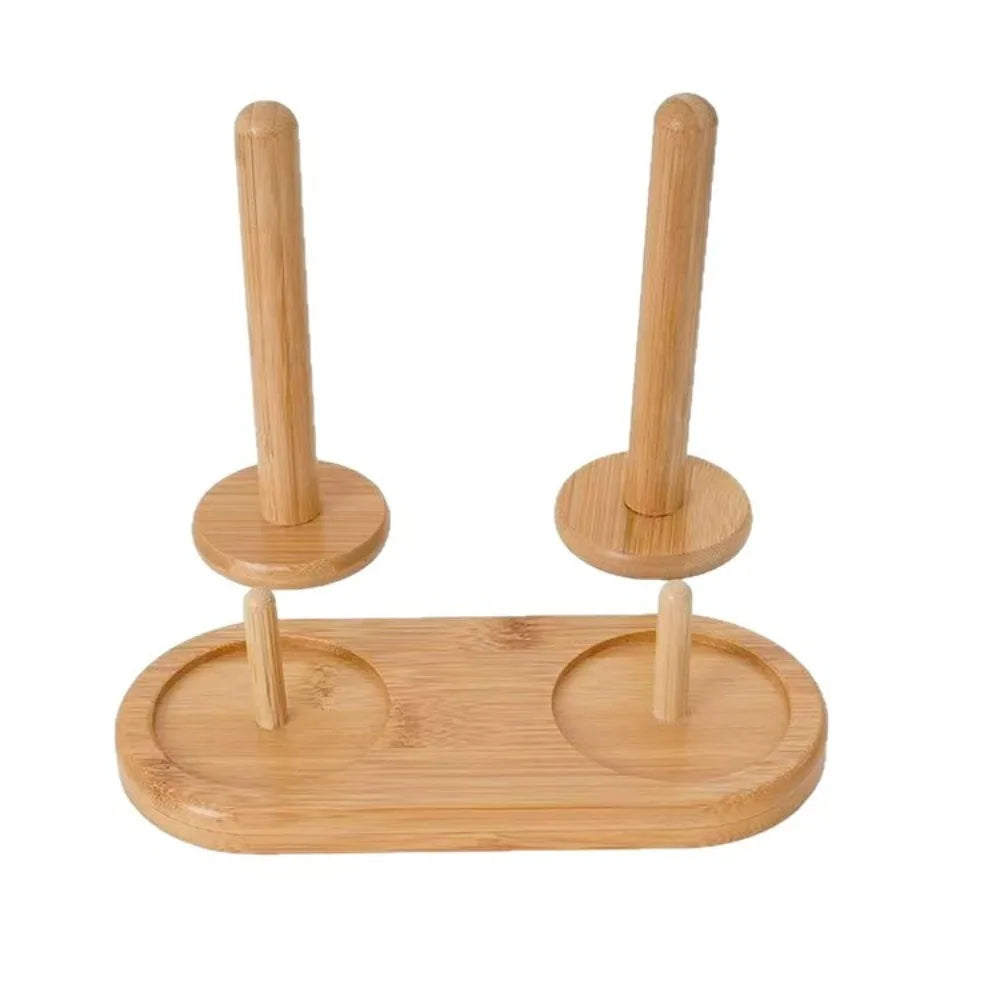 Detachable Base Yarn Storage Rack Vertical Rotating Stable Wooden Yarn Holder Handmade Thread Spool DIY Knitting Vue Wood