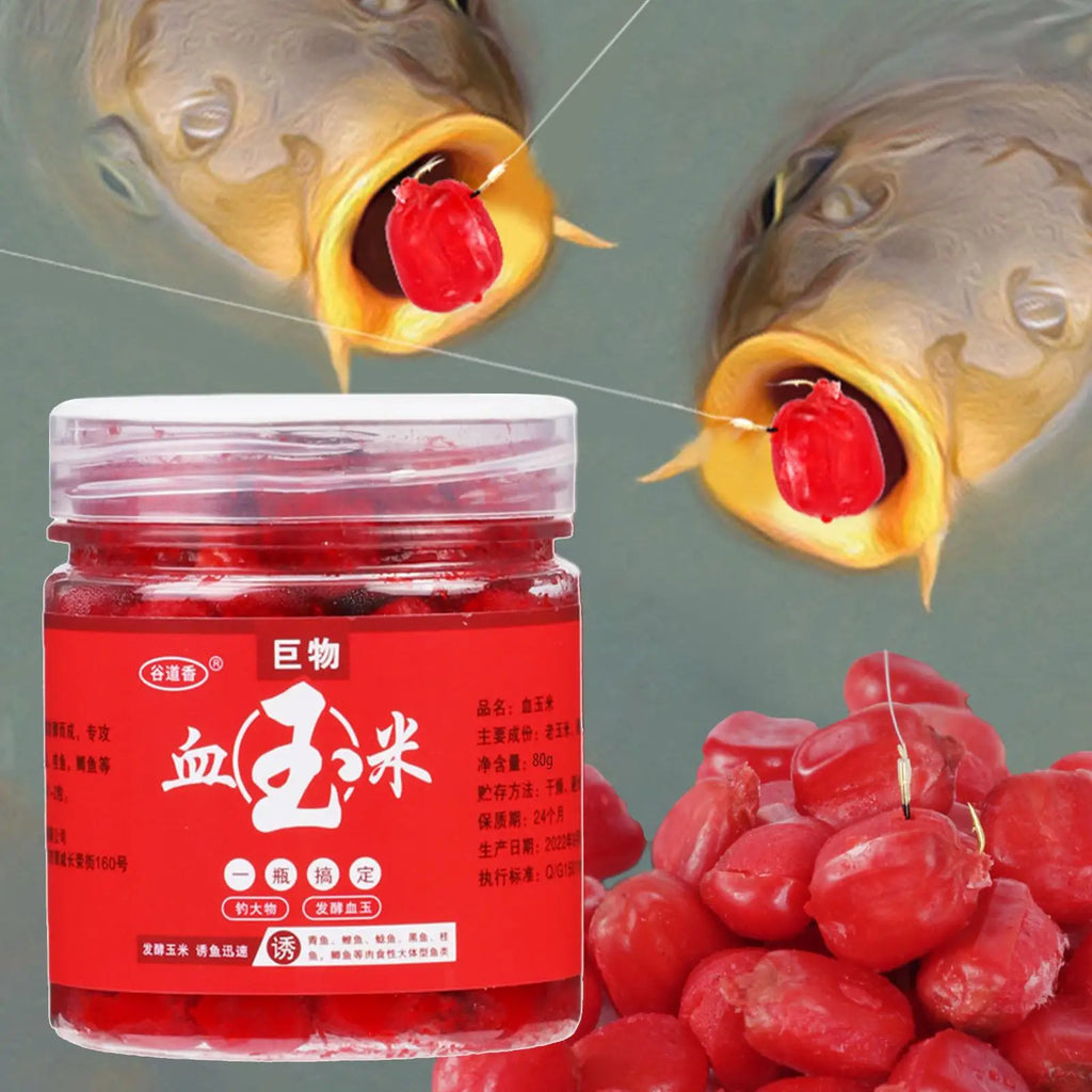 80G Blood Corn Fish Attractants Concentrated Fish Bait Additive Fish Lures For Trout Carp Snakehead Tilapia Bighead Quick Lure Vue