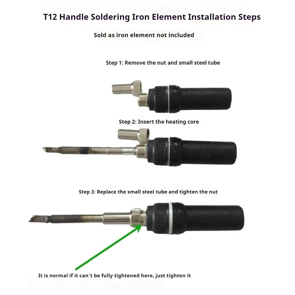 T12 Digital Adjustable Temperature Soldering Iron Kit 5S Fast Heat Up DC12-26V Portable Precision Soldering DIY Repair Tool Vue