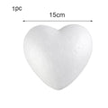 6 8 5 10 Heart Foam Mould White Craft Balls Styrofoam Modelling Vue 15cm-1pc